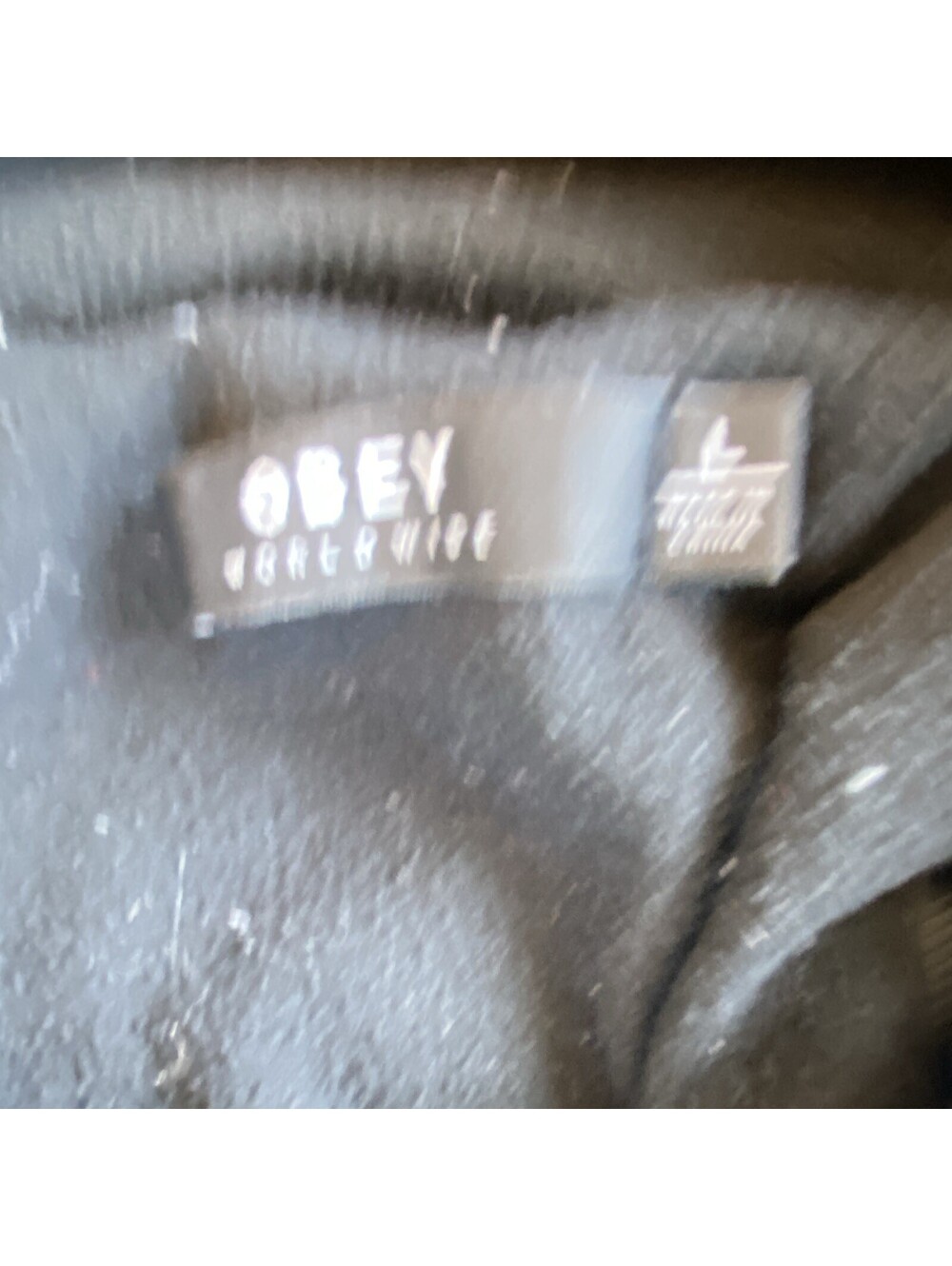 OBEY Men’s Black Hooded Button-Front Jacket with Logo Accent, Size L - Picture 2 of 4